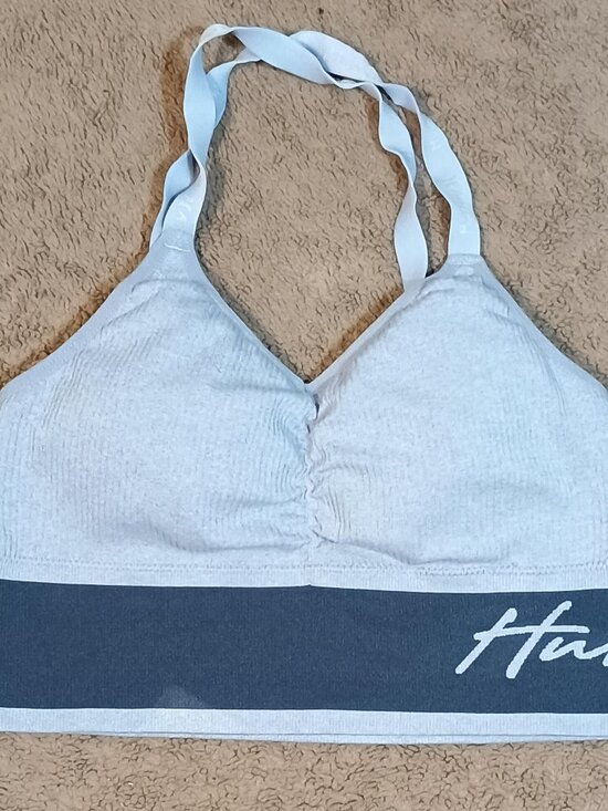 Hurley Other - Hurley/Sports Bra/Womens Medium/Blue Cross Back Plunge V Athleisure Active Top